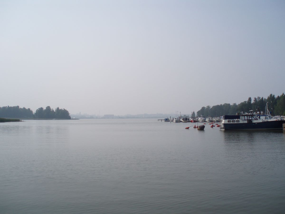 Dust in the air in marina.