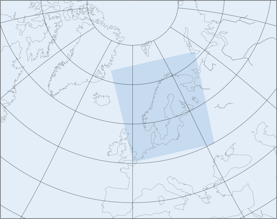The integration area of MEPS HARMONIE-AROME covers Scandinavia.