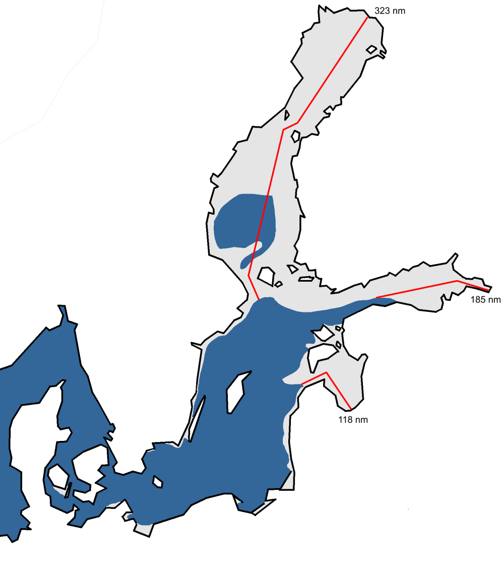 A chart of the maximum ice extent 2018.