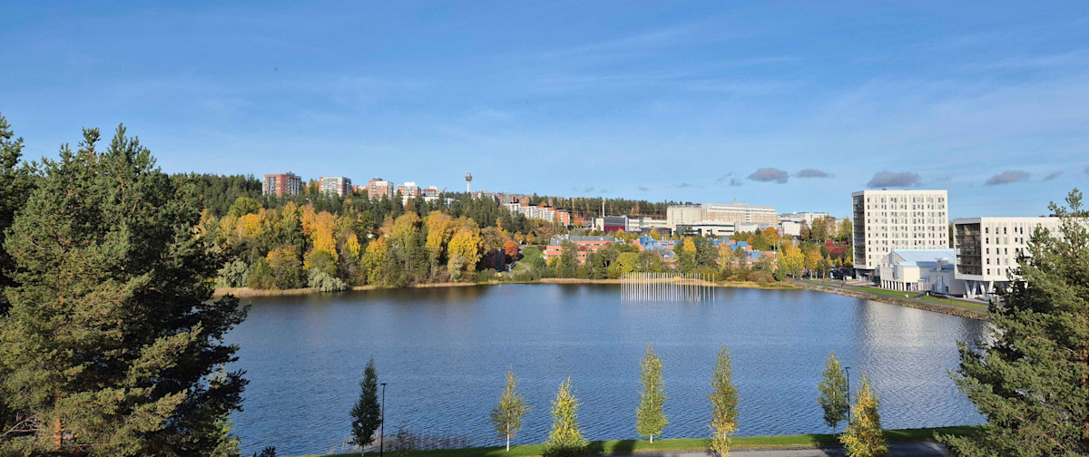 A view of Puijo tower and Savilahti in Kuopio