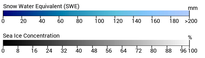 Legend for SWE and ice concentration