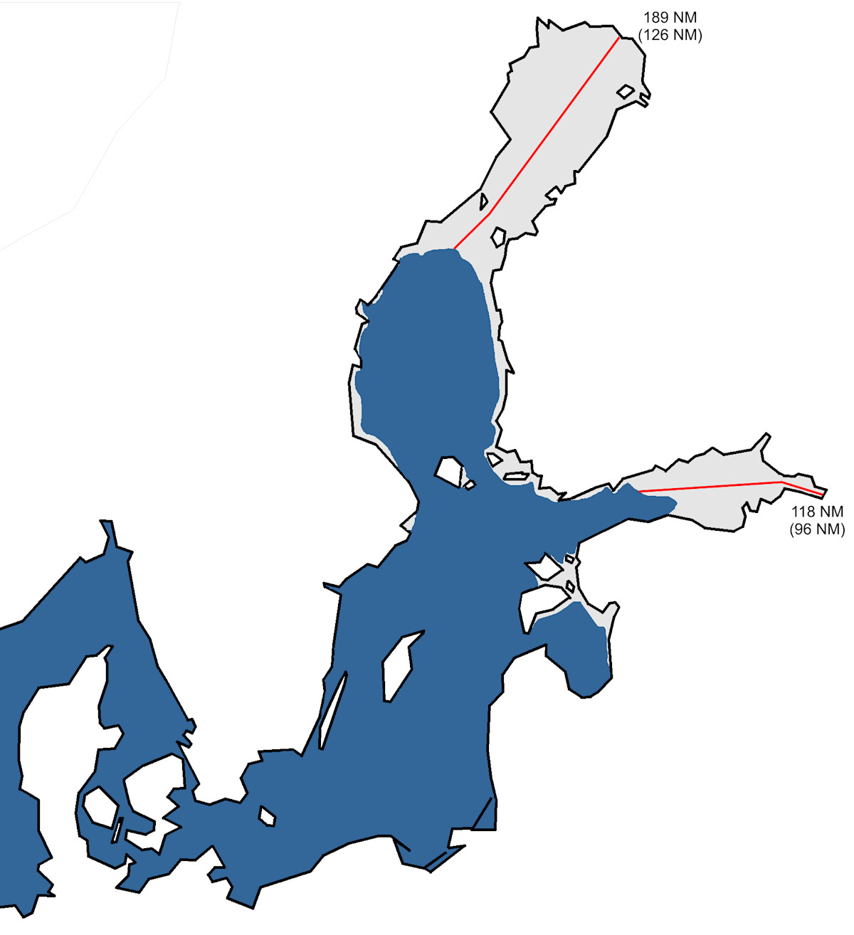 Maximum ice extent chart 2023. There was ice mainly in the Bay of Bothnia, Quark and Gulf of Finland.