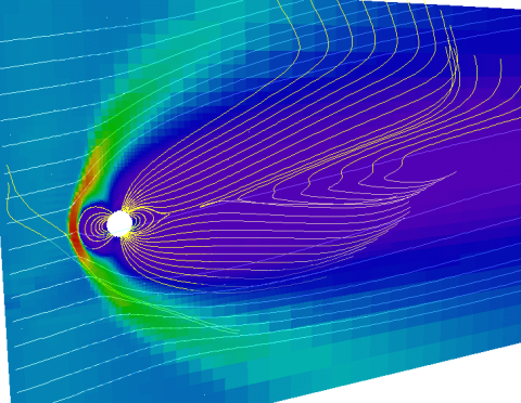 Picture about solar wind.