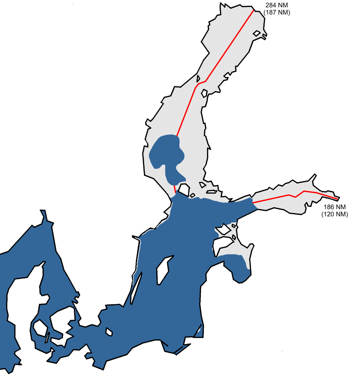 Maximum ice extent chart 2024. Almost the whole Bothnian Bay was frozen as well as Gulf of Finland. The Gulf of Riga was halfly frozen.